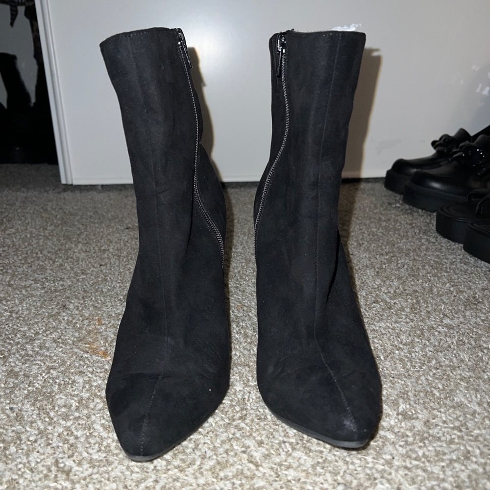 Black Suede Boots, Size 9